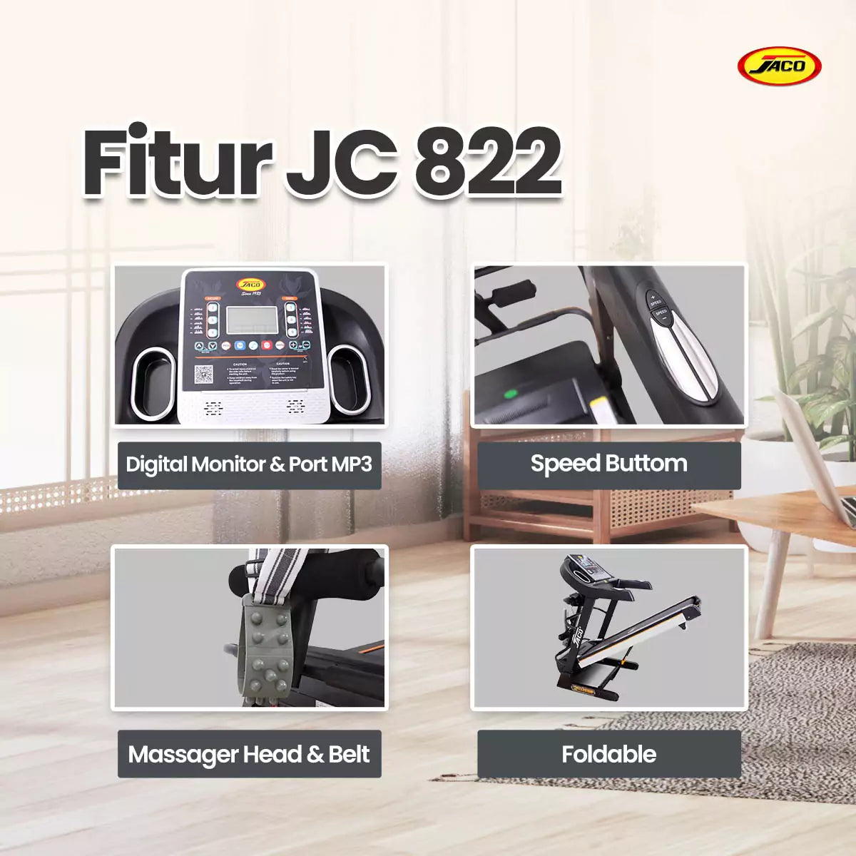 Treadmill JC 822 (Promo Cashback Bundling) - JACO