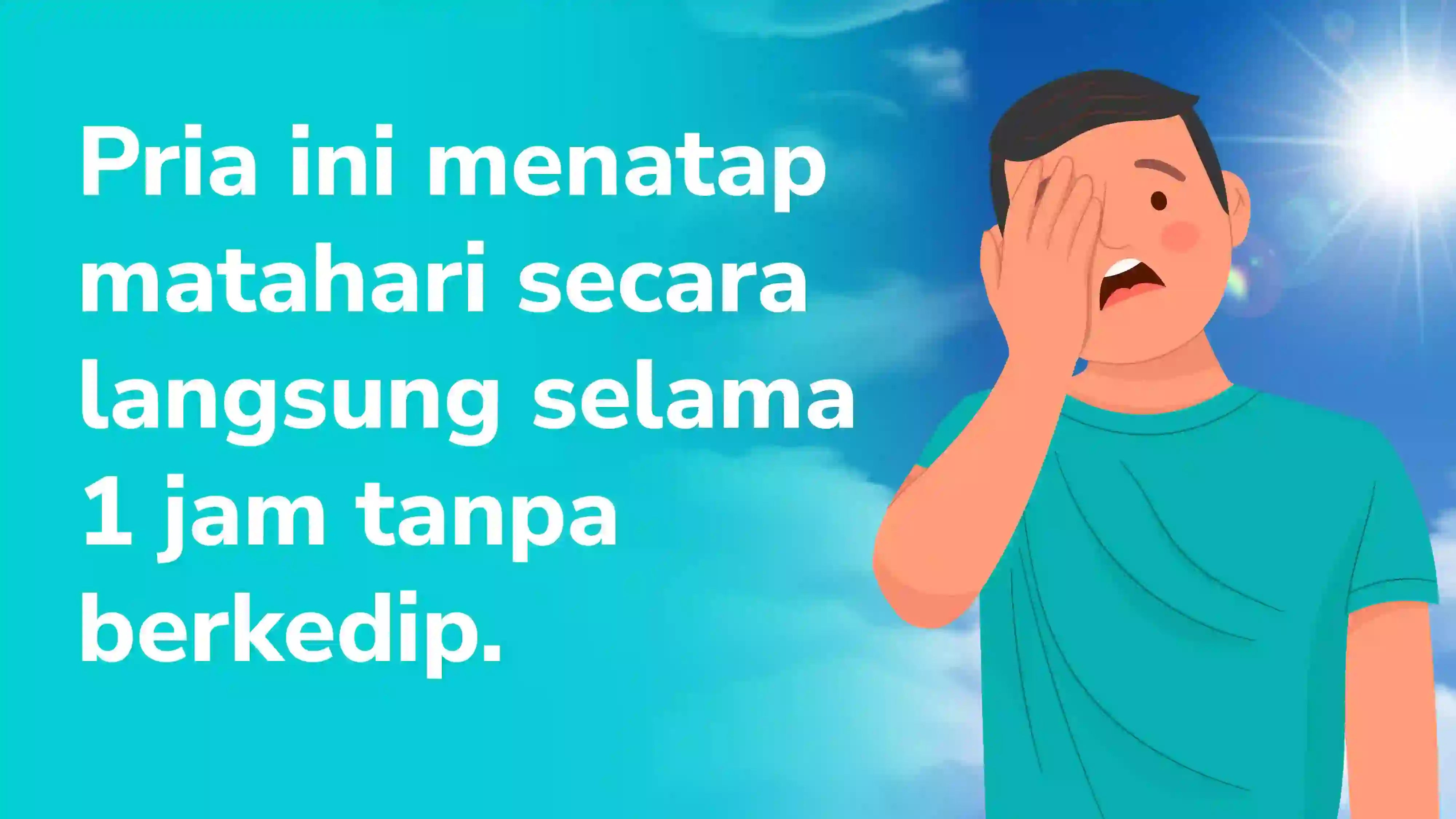 Nyeleneh! Pria ini menatap matahari secara langsung selama 1 jam tanpa berkedip.