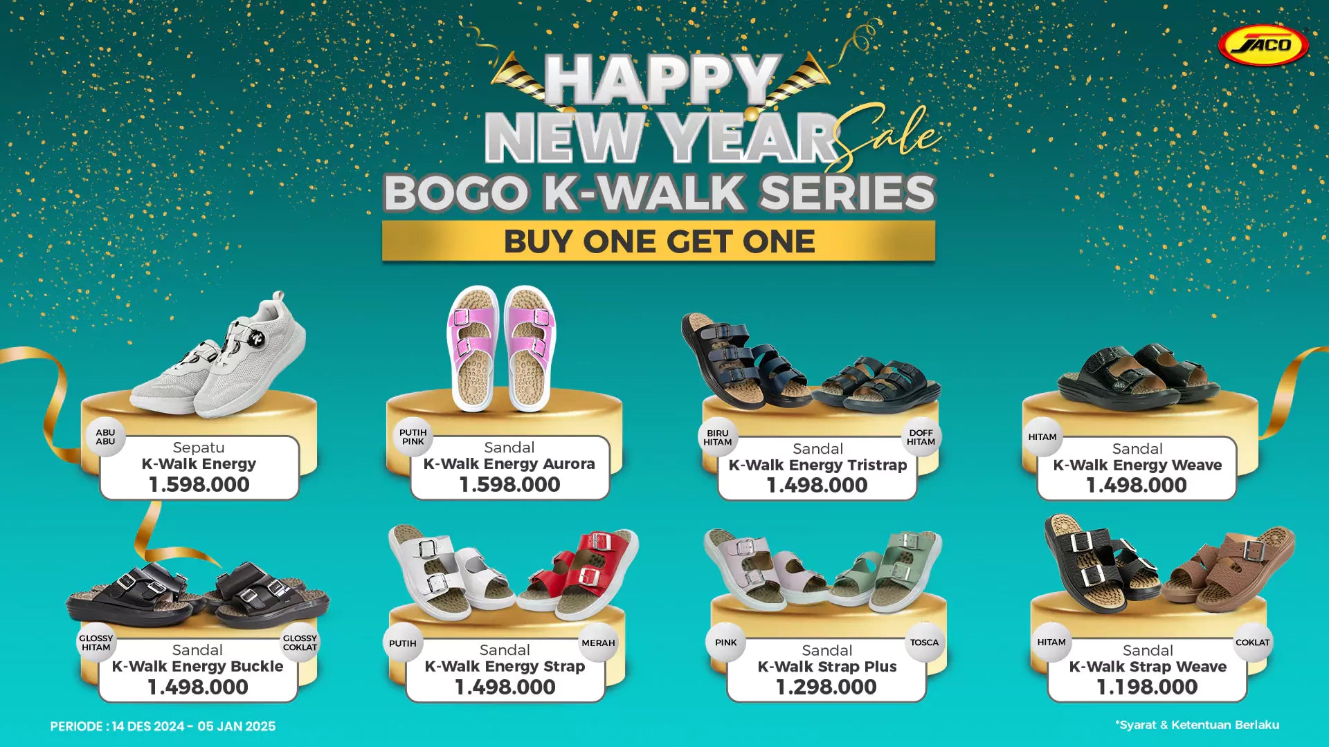 Promo Natal 2024 & Tahun Baru 2025 - Buy One Get One K-Walk Series